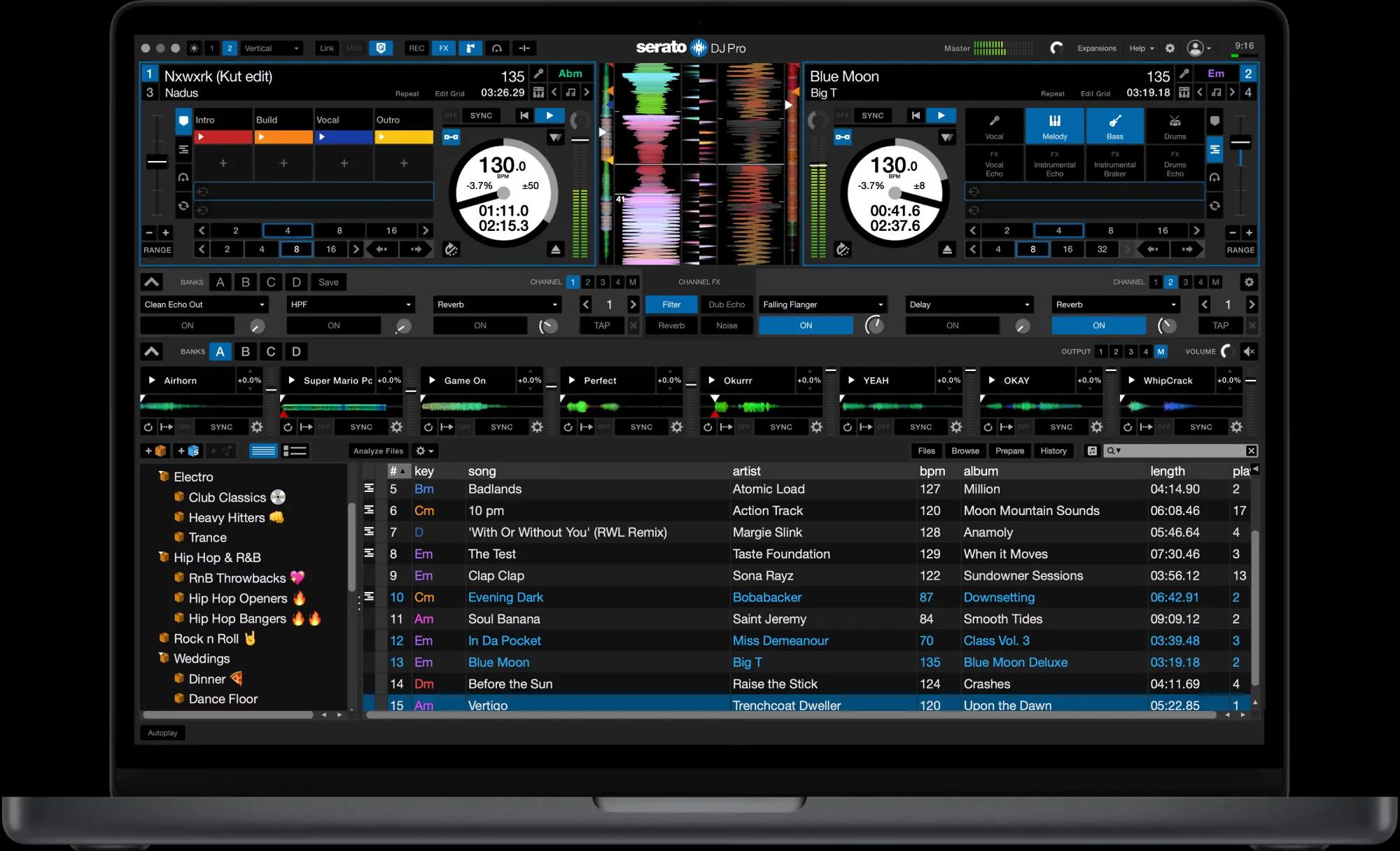 Panel de DJPulse con las peticiones de la sesion en directo
